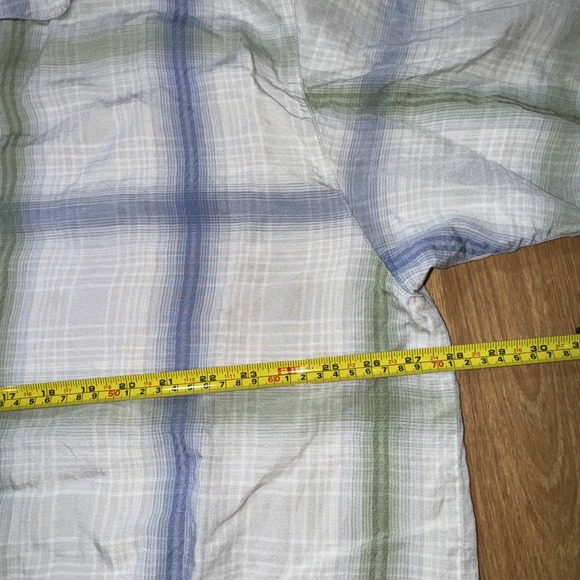 Tommy Bahama Mens 2X Button Up Linen Blend Shirt Plaid Embroider Camp Resortwear - Picture 3 of 5